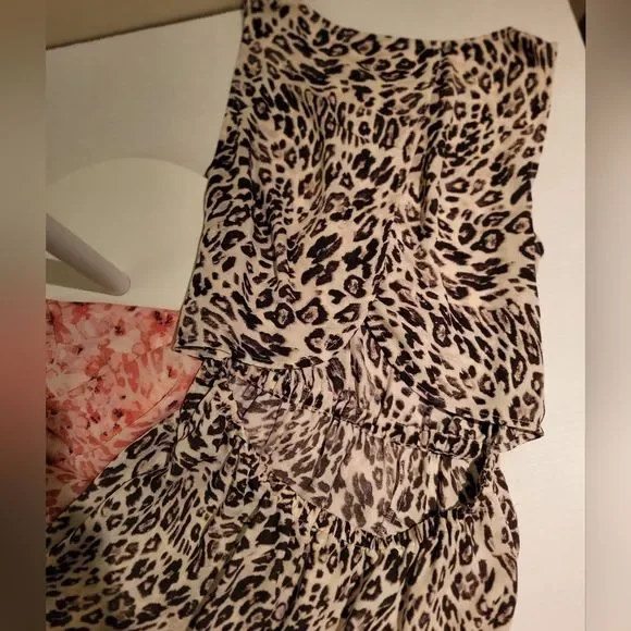 H & M 🌸NWT🌸 Leopard Print Maxi Dress  Open BACK Size 8 - Picture 9 of 12